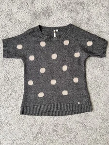 White Stuff Angora Cashmere Grey Spot Jumper Size 12 - Excellent Condition - Picture 1 of 11