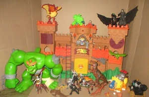HUGE LOT Imaginext Eagle Talon Castle Playset Ogre Dragon Figures Knights Weapon - Picture 1 of 13