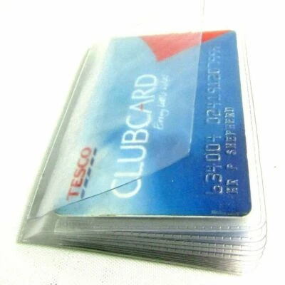 LEATHER EMPORIUM Nuevo Repuesto Porta Tarjeta de Crédito Plástico Mangas Detalles Cartera Retrato