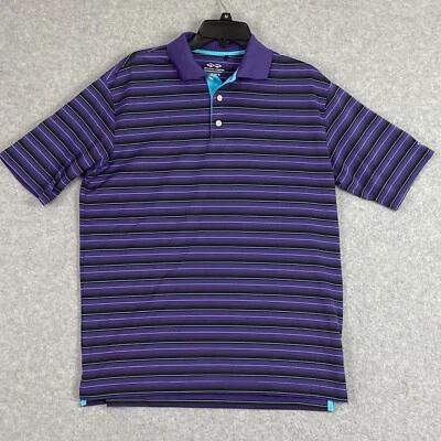 Camisa polo de golf de manga corta a rayas negras moradas pequeñas para jugadores Snake Eyes para hombre Foto 1 de 4