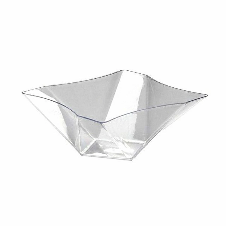 1 of Party Essentials 41 Oz. Twisted Square Serving Bowls - Clear - Image 1 of 1