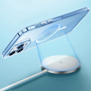 Funda blanda + Mag magnético seguro para iPhone 14 13 12 Pro Max cubierta transparente a prueba de golpes - Imagen 1 de 10