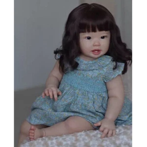 Muñecas bebé renacido hechas a mano de 27" niña pequeña Teegan paño de pelo enraizado cuerpo regalo - Imagen 1 de 3