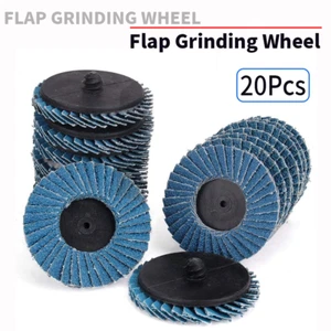 20 pezzi 50 mm zirconi flap disco tipo R blocco rotolo disco abrasivo pad 4/60/80/120 grana - Foto 1 di 6