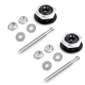 2-10x Push Button Quick Release Hood Bonnet Pins Lock Clip Car Bumper Latch Kit - Picture 1 of 17