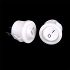10X 16Mm White Round Boat Rocker Switches Mini 2Pin On-Off Switches 3A/250V T Ma