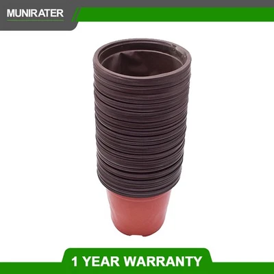 13×11×9CM Brick Red Round Plastic Plant Pots Flowerpot Nursery Pot - Image 1 of 4