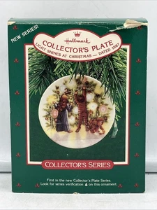 Decorazione piatto Hallmark 1987 Light Shines at Christmas - SPEDIZIONE GRATUITA - Foto 1 di 4