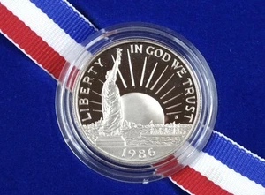 1986-S Statue of Liberty Proof Half Dollar US Mint Coin 50C OGP Box & COA - Picture 1 of 3