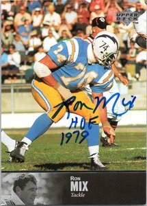 Ron Mix Signed 1997 Upper Deck Legends Autographed San Diego Chargers HOF - Picture 1 of 2
