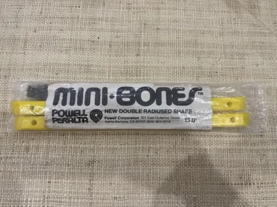 Mini rieles de doble radio Powell Peralta Rib Bones 13,0" AMARILLO de colección NOS Foto 1 de 3