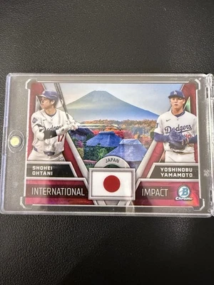 2024 Bowman Chrome International Impact Shohei Ohtani, Yoshinobu Yamamoto #II-1 - Image 1 of 2