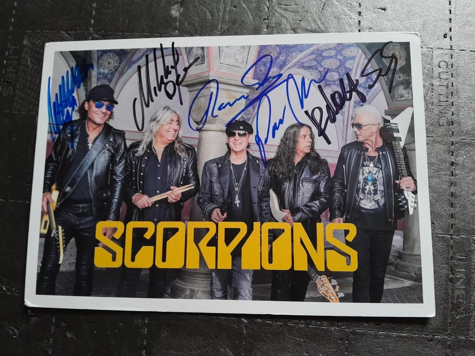 201° SCORPIONS ° ORIGINAL SIGNIERTE AUTOGRAMMKARTE ° SAMMLUNG ° - Bild 1 von 2