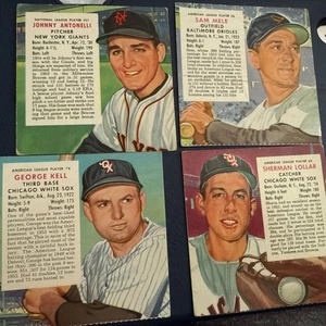 1954 Red Man Lot W/o Tabs G. Kell, S. Lollar, S. Mele, J. Antonelli Excellent+ - Picture 1 of 8