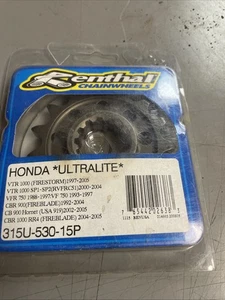 Renthal Sprocket Front 15T 530 Ultralight Honda CBR900 VTR1000 CBR1000 NOS TS1 - Picture 1 of 2