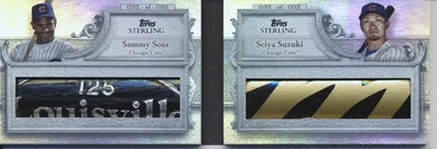 Parche Sammy Sosa Seiya Suzuki 2025 Topps Sterling Doble Bat Barrel 1/1 GU Foto 1 de 2