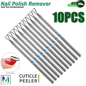 Triangle Nail Polish Remover & Cuticle Nail Pusher Stainless Steel Manicure Nail - Picture 1 of 6