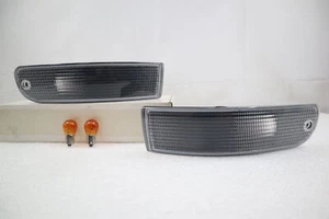 Black~Turn Signal Light Lens Set for Porsche 993 1994 95-1996-1997~Euro bumpers - Bild 1 von 3