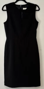 J. nuovo Abito tutina girocollo donna taglia 6 nero taglio tubino collo buco della serratura zip - Foto 1 di 12