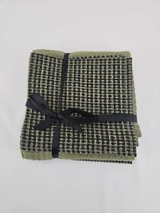Handtuch Geschenkset 3-teilig verschiedene Größen Farbe schwarz und grün - Bild 1 von 11