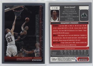 2005-06 Bowman Draft Chrome Kevin Garnett #110 HOF