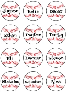 BASEBALL T ball Edible Cupcake decoration cookie Image topper Custom team party - Picture 1 of 2