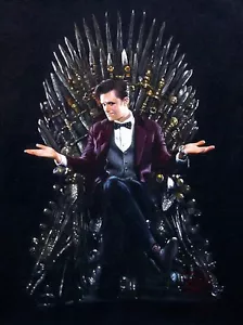 HERVORRAGENDES SELTENES ORIGINAL ZEN O'CONOR ""Doctor Who"" EISERNER THRON SERIE ÖLGEMÄLDE - Bild 1 von 1