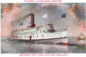 Steamer Concord Colonial Navigation Company Ship Postcard - Picture 1 of 3