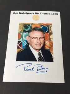 PAUL BERG Nobelpreis Chemie 1980 signed Foto 9,5 x 13 Autogramm - Picture 1 of 1