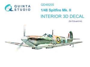 1/48 Quinta 3D Interior Decal #48205 Spitfire Mk.II For Eduard Kit - Picture 1 of 2