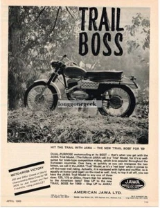 1969 Jawa Trail Boss Motorcycle Vintage Ad  - Picture 1 of 1