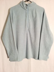 Eddie Bauer - Damen Fleecepullover hellblau-grün Langarm 1/2 Zip - XXL - Bild 1 von 4