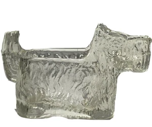 Vintage Glass Clear Figure Scottish Terrier Scottie Dog Creamer 1930s Grape Nuts - Picture 1 of 11