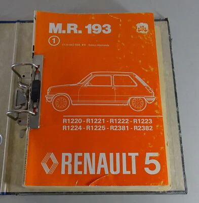 Manual De Taller / Guía De Reparación Renault 5 R1220 - R2382 Mecánica 10/1977 - Imagen 1 de 4