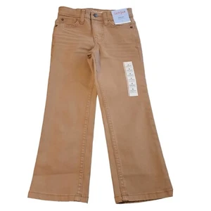 Cat and Jack Boys Khaki Wash Stretch Straight Fit Adjustable Waist Jeans Size 4 - Picture 1 of 5