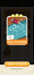Monopoly Go - Cute Concepts 3 ⭐️ Sticker Set 15 (FAST DELIVERY) (Description) - Picture 1 of 1