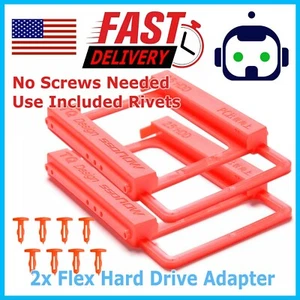 3X 2.5" to 3.5" Bay SSD Flex Hard Drive HDD Mounting Bracket Adapter Dock / Tray - Picture 1 of 9