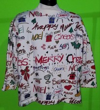 🎅 Vtg 80's Ugly Christmas Sweatshirt Sweater ~ Womens sz L  Cambridge Cty Store