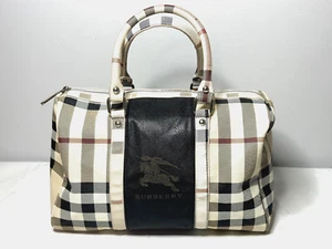 Bolso de boliche vintage de cuero vegano Burberry Barrel - Imagen 1 de 24