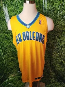 Camiseta NBA New Orleans Hornets Juego en Blanco Amarilla Talla 52 Longitud +2 Año 2007-08 - Imagen 1 de 5
