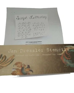 Vintage Stencils Script Lettering Medium 6 Inch Single Overlay Jan Dressler 2001 - Picture 1 of 5