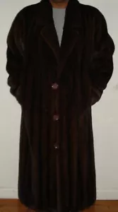 Men's Bloomingdale's Mahogany Mink Fur Coat Size 42-44 FREE SHIPPING Excell Cond - Picture 1 of 7
