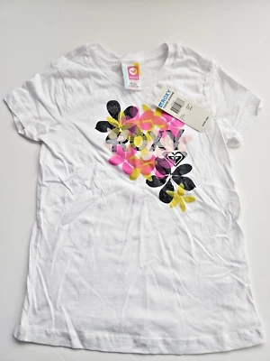ROXY Little Girls XL 6X Teenie Wahine White Vintage H Tee T-Shirt NWT - Image 1 of 2