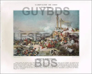 TYPOGRAVURE XIXe ARMéE NAPOLéON BONAPARTE 1800 BATAILLE D'HéLIOPOLIS - Picture 1 of 1