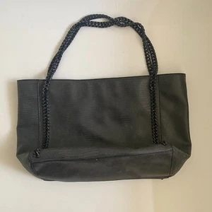 Mossimo Women's Black Tote Bag with Chain Handles Elegant Minimalist Fall - Picture 1 of 10