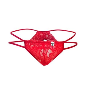 MOB Thongs Malebasics Open Lace Thong Red MBL49 - Picture 1 of 4