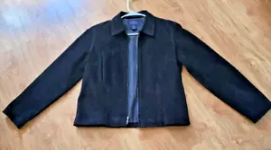 Sonoma Jean Co Wildleder Leder Reißverschluss vorne kurze Jacke Damengröße Medium - Bild 1 von 9