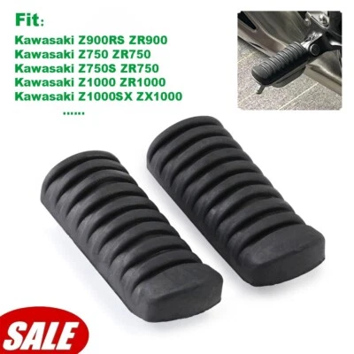 Para Kawasaki Z900RS Z750/S Z1000 Versys 1000 Pie Clavija Goma Reposapiés Delantero Paso Foto 1 de 4