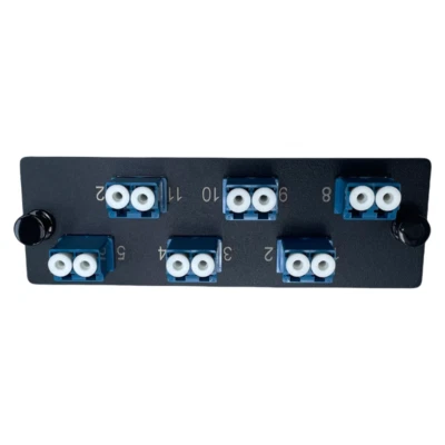 Fiber Adapter Panel With SM 6 LC Duplex Adapters Compatible Panduit FAP6WBUDLCZ - Image 1 of 4