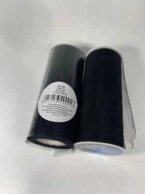 Tela Tul Color NEGRO - 2 carretes de 6" 1 NUEVO/1 USADO Foto 1 de 4